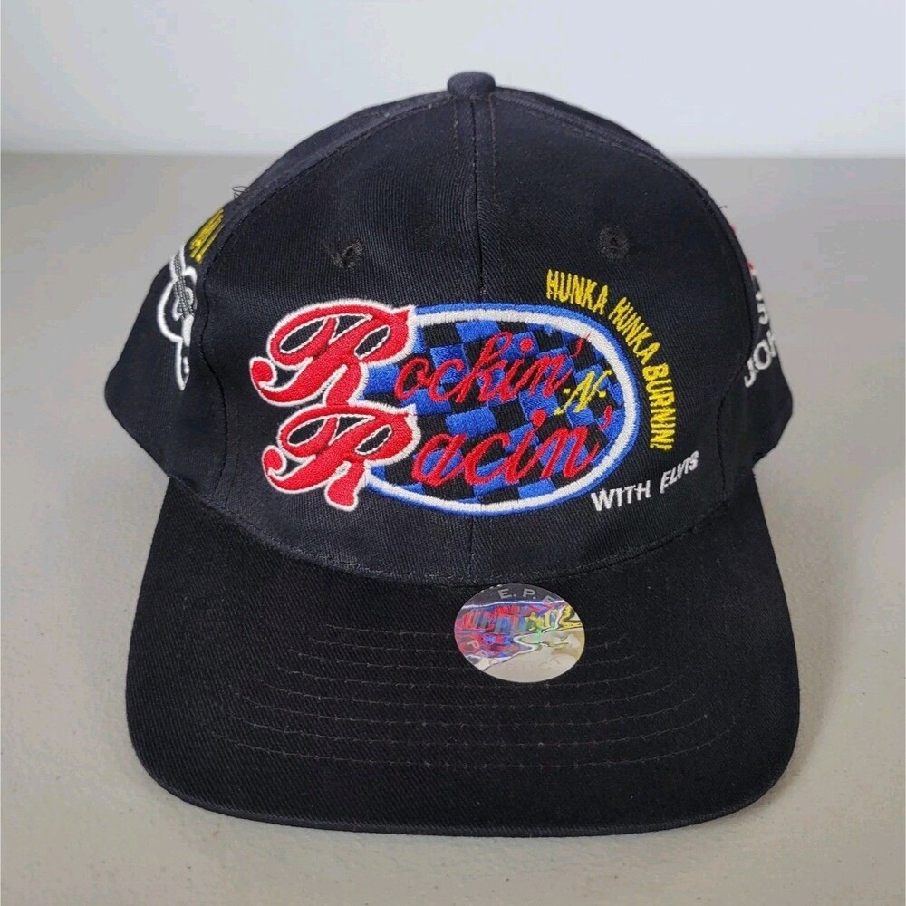 VTG 90s Elvis Presley Rockin N Racin Snapback Hat KC Caps Rusty Wallace